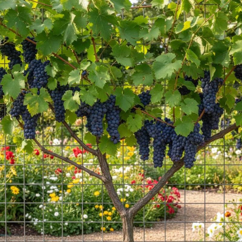 Vigne fraise Isabella, Vigne de table - Pot de 1,5L - Tuteur bambou 30/60 cm - Imagen 4