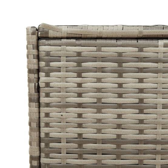 Coffre de rangement - Boîte de rangement extérieure - Coffre de jardin gris 283L résine tressée - Image 9
