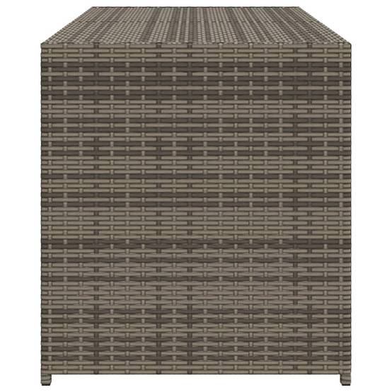 Coffre de rangement - Boîte de rangement extérieure - Coffre de jardin gris 283L résine tressée - Image 5