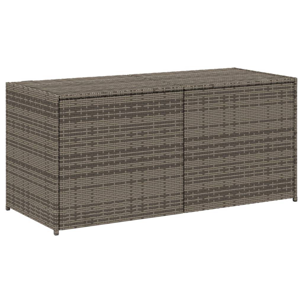 Coffre de rangement - Boîte de rangement extérieure - Coffre de jardin gris 283L résine tressée - Image 1