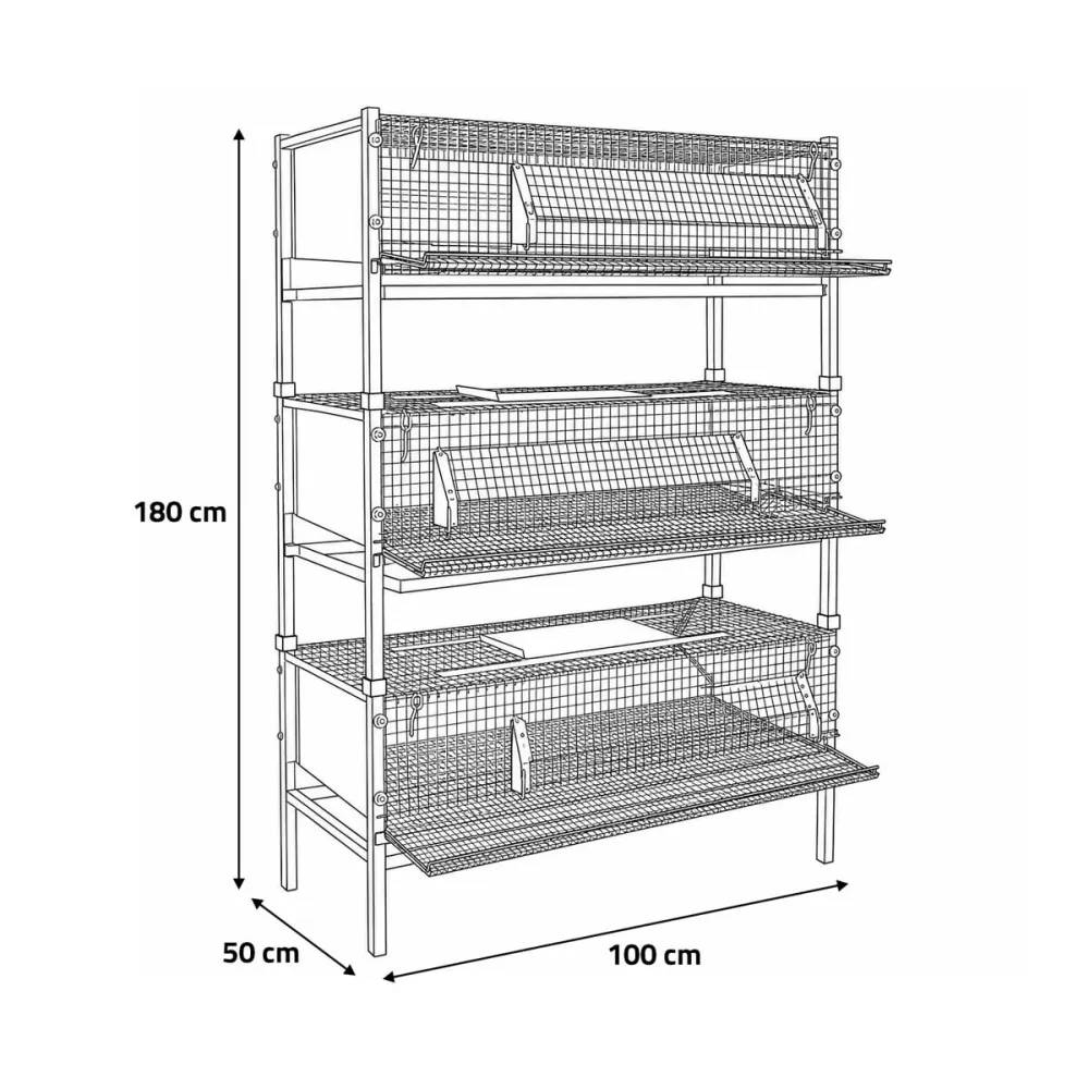 Kit 3 cages cailles pondeuses - Image 3