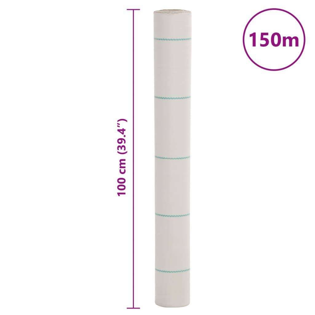ComfortXL - Toile de paillage Polypropylène Jardin Potager Anti-repousse mauvaises herbes 1x150m Blanc - ComfortXL Outdoor Living - Image 8