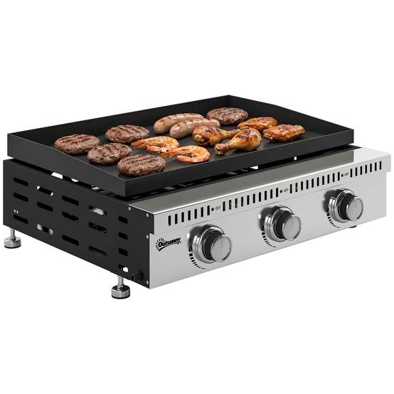 Plancha gaz acier noir 62 x 49 x 23 cm - PANGIVO - Image 1