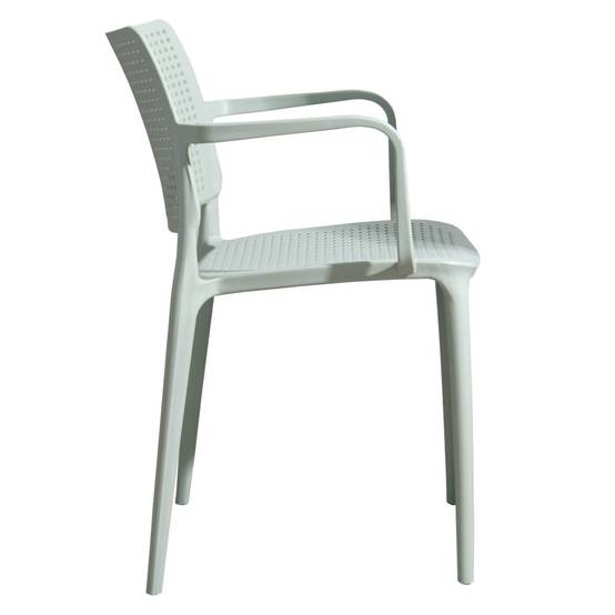 Oviala - Lot de 4 chaises de terrasse en plastique vert sauge Riga - Oviala - Image 5