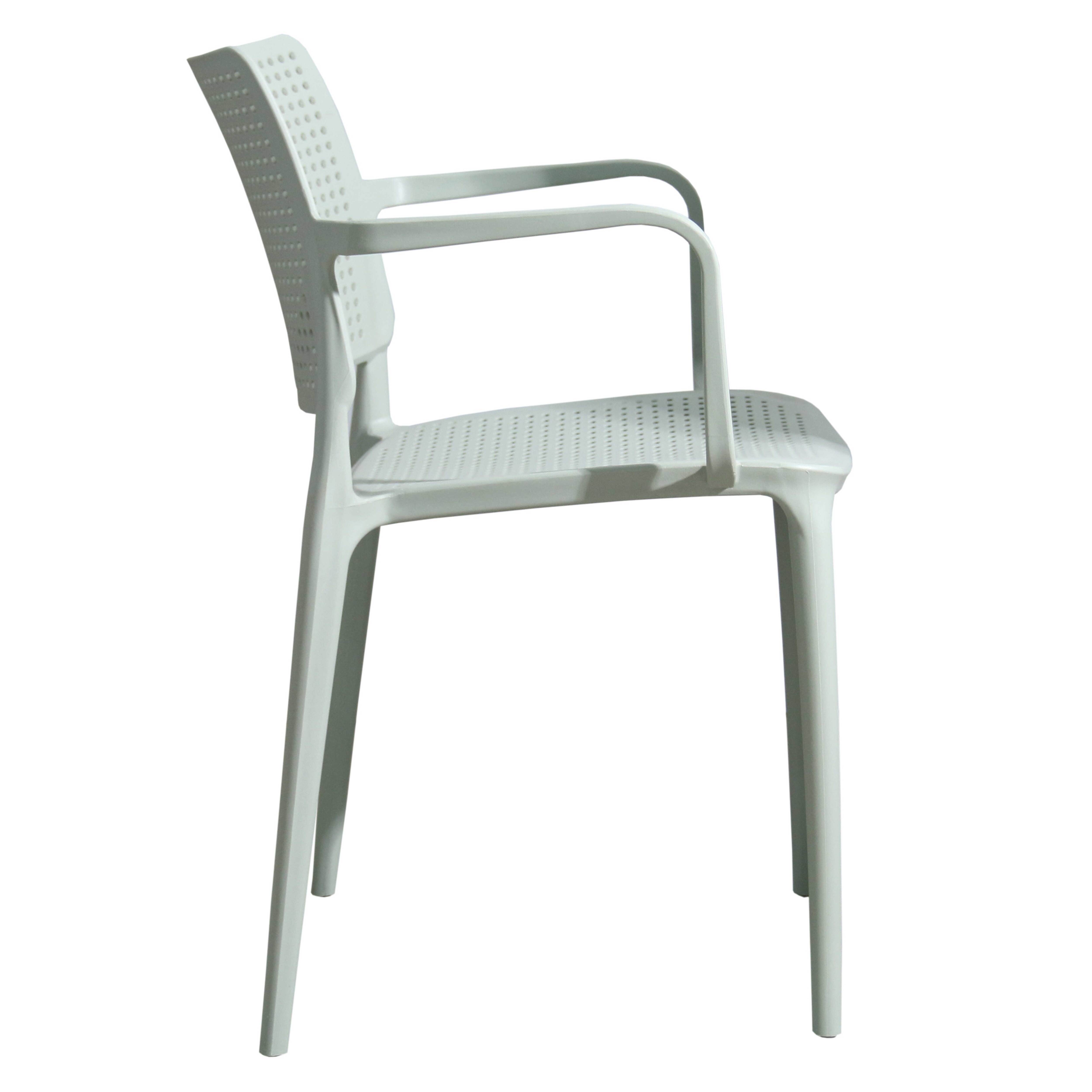 Oviala - Lot de 4 chaises de terrasse en plastique vert sauge Riga - Oviala - Image 5