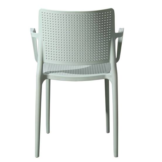Oviala - Lot de 4 chaises de terrasse en plastique vert sauge Riga - Oviala - Image 3