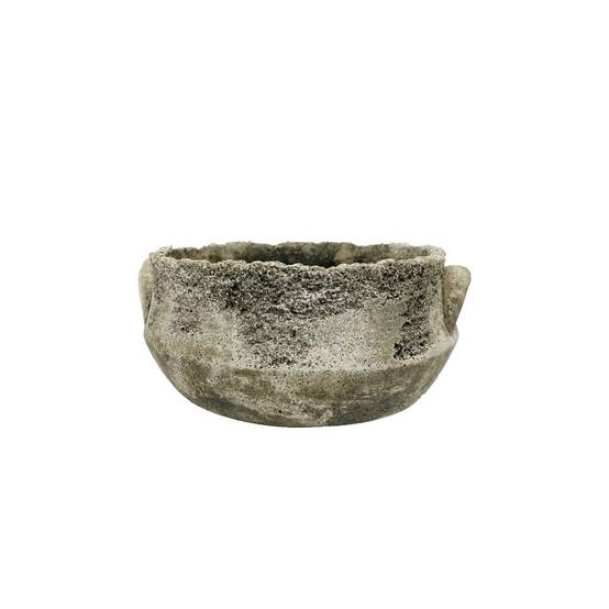 ~ Coupe ronde "Antique" en béton gris vieilli Ø25.5 x 12 cm Chemin de campagne - Imagen 1
