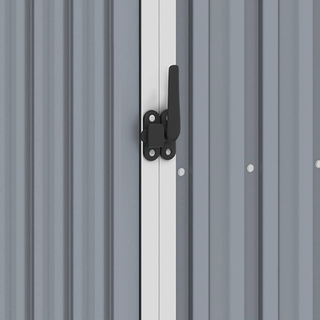 Helloshop26 - Abri de jardin cabane cabanon maison de stockage remise extérieur hangar outils robuste 87 x 98 x 159 cm acier galvanisé gris - Imagen 5