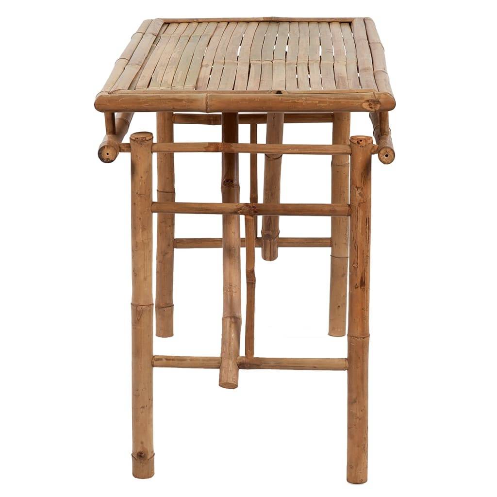 Table de Jardin Pliable en Bambou 115x50cm, Idéale Camping et Pique-Nique – ComfortXL Outdoor Living - Image 3