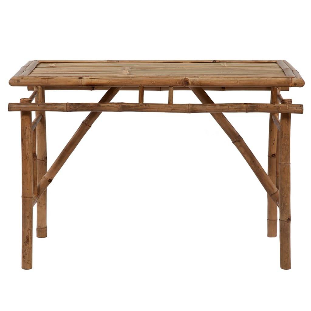 Table de Jardin Pliable en Bambou 115x50cm, Idéale Camping et Pique-Nique – ComfortXL Outdoor Living - Image 2