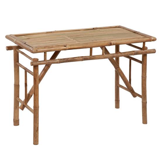 Table de Jardin Pliable en Bambou 115x50cm, Idéale Camping et Pique-Nique – ComfortXL Outdoor Living - Image 1