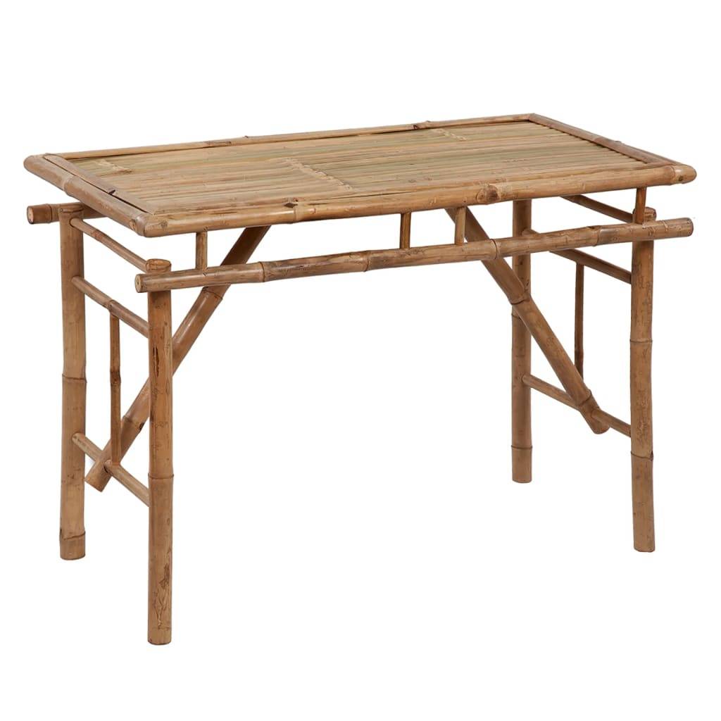 Table de Jardin Pliable en Bambou 115x50cm, Idéale Camping et Pique-Nique – ComfortXL Outdoor Living - Image 1