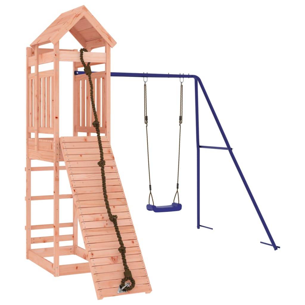 Helloshop26 - Aire de jeux d'extérieur balançoires toboggan portiques robuste jeux jardin 248 x 259 x 238 cm bois massif de douglas - Imagen 1