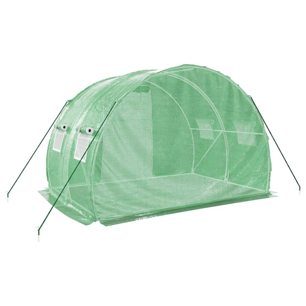 Serre de jardin 6m² - Serre de culture avec cadre en acier vert 3x2x2 m MP708 MAISON CHIC - Image 6