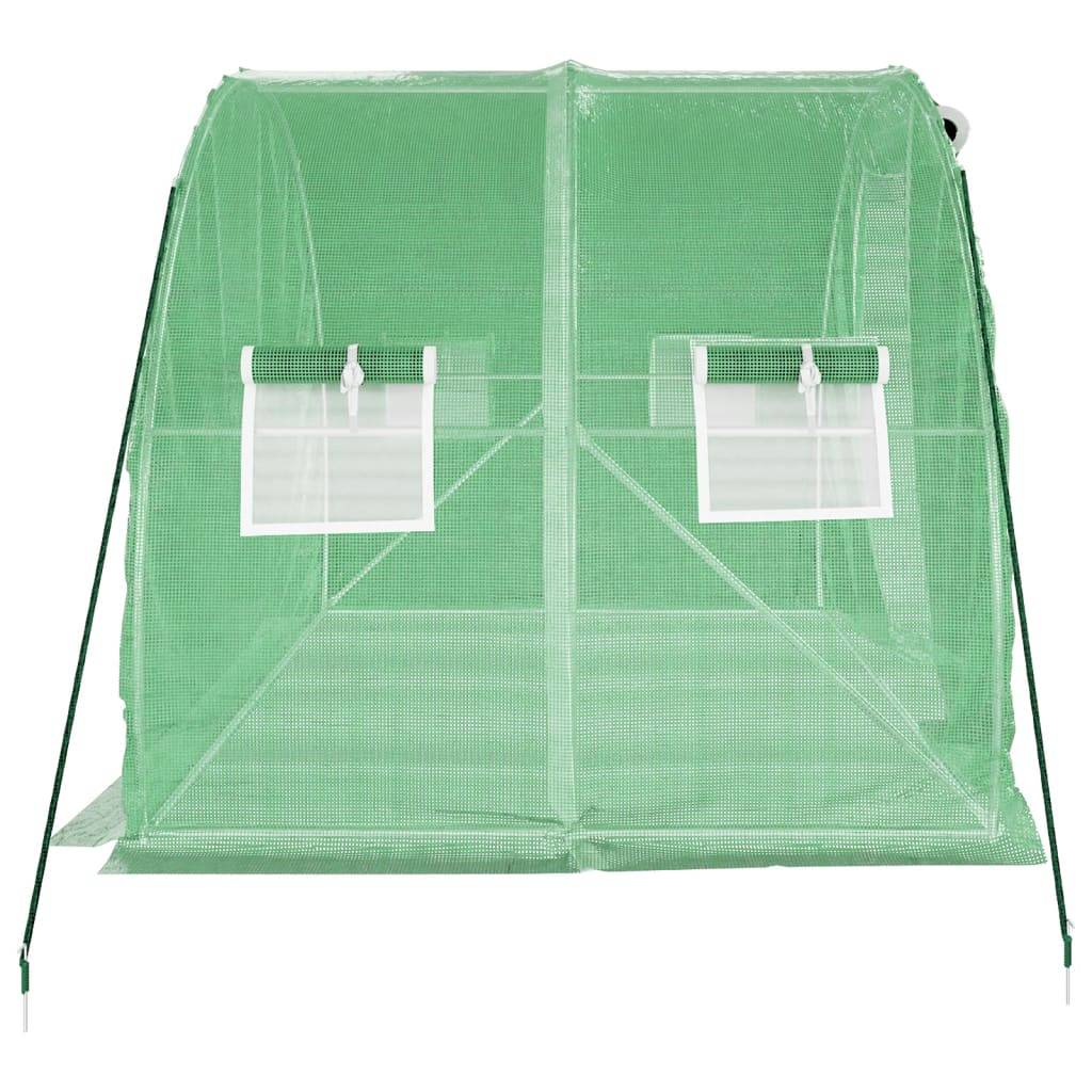 Serre de jardin 6m² - Serre de culture avec cadre en acier vert 3x2x2 m MP708 MAISON CHIC - Image 5