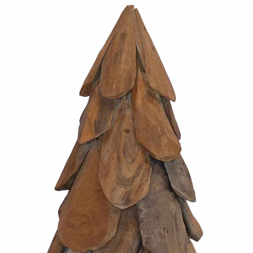 Sapin de Noël rustique en bois de teck massif décoration naturelle 90 cm – ComfortXL Outdoor Living - Image 7