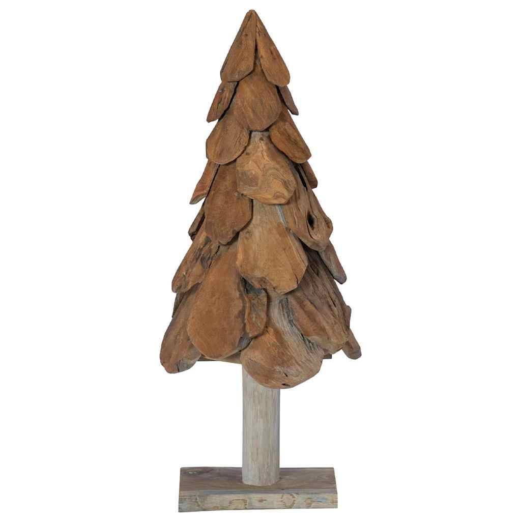 Sapin de Noël rustique en bois de teck massif décoration naturelle 90 cm – ComfortXL Outdoor Living - Image 6