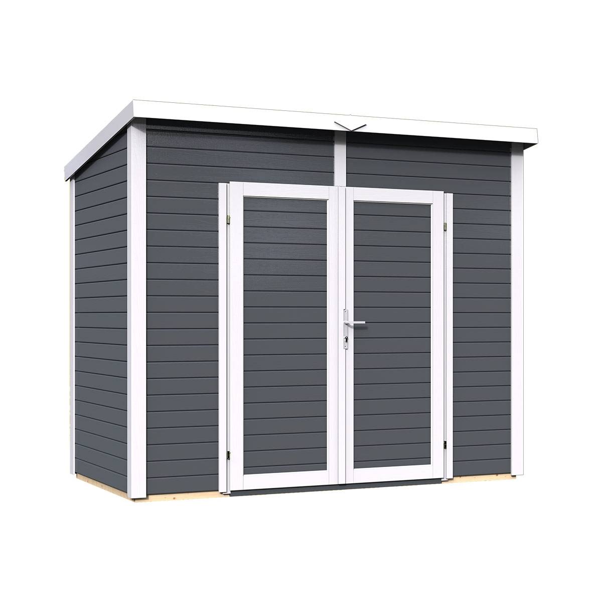 Abri de jardin en bois anthracite Bertilo 2,95 m² - Bertilo - Imagen 3