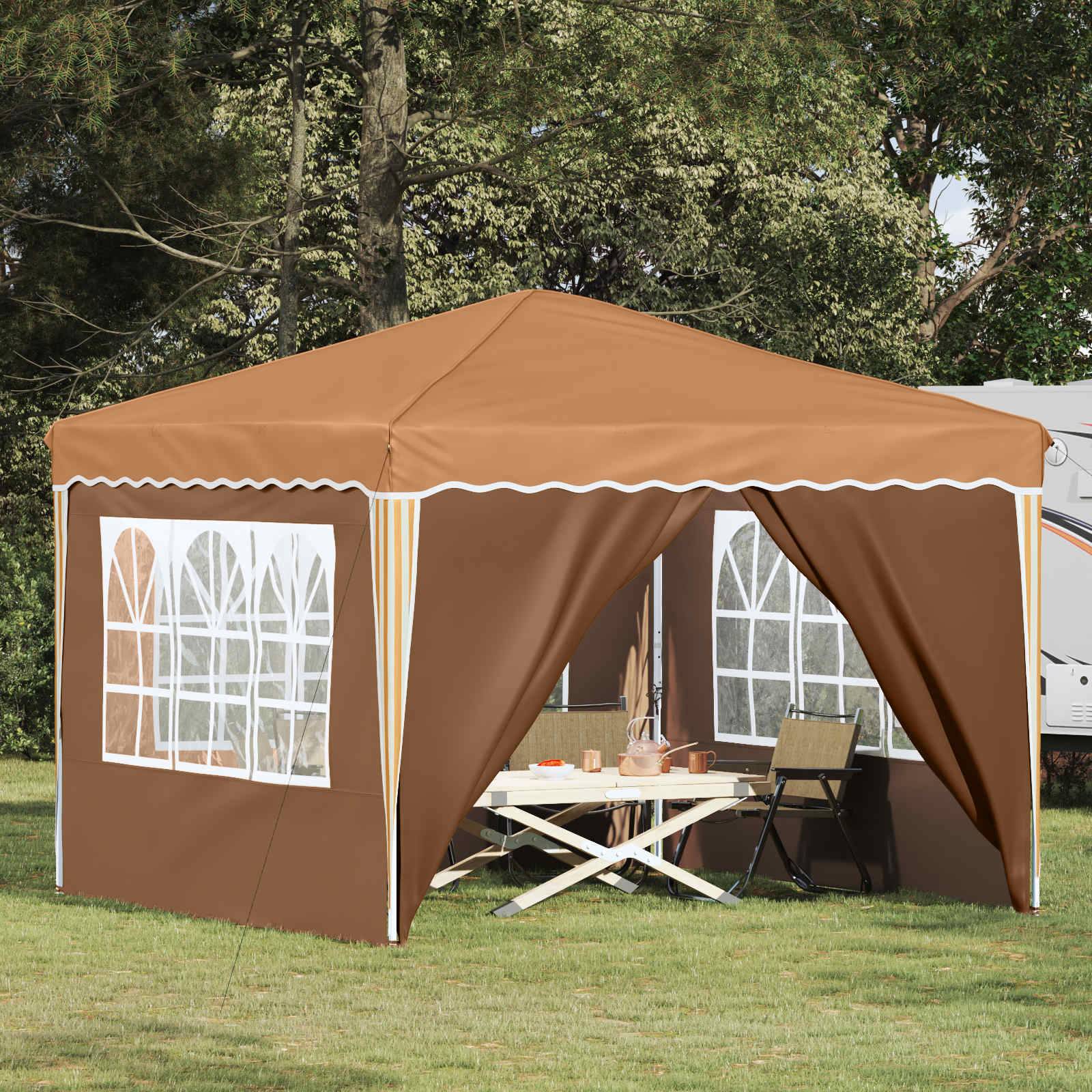 ComfortXL - Tente de réception Oxford avec 4 parois événements en plein air 288x288cm Beige - ComfortXL Outdoor Living