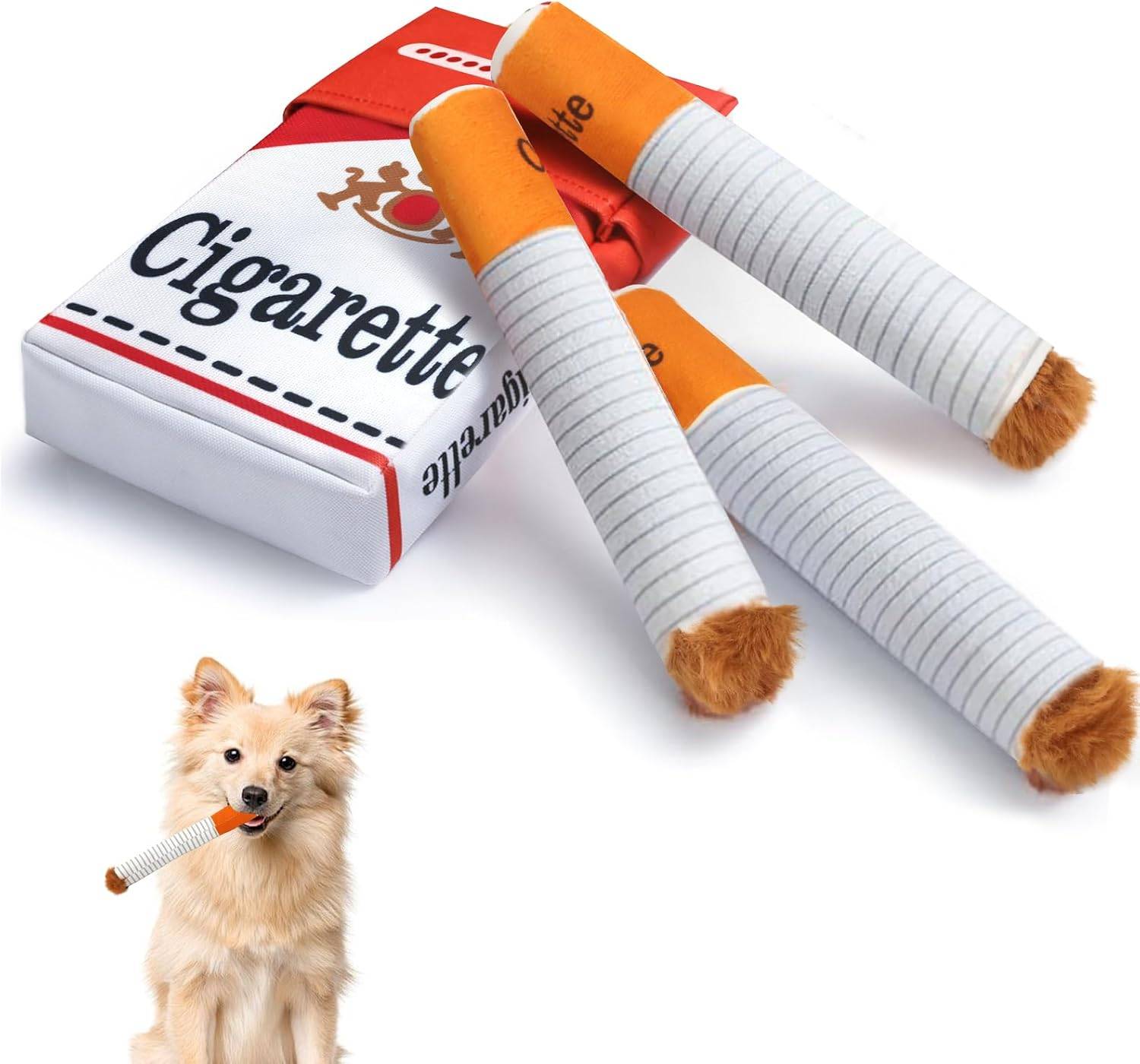 Cigarette Grinçante pour Chien - Jouet Amusant et Résistant-Living123 - Image 1