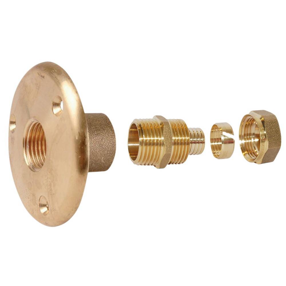 Applique sortie de cloison pour robinet, PER à visser, entrée Ø16, F15x21 Boutté