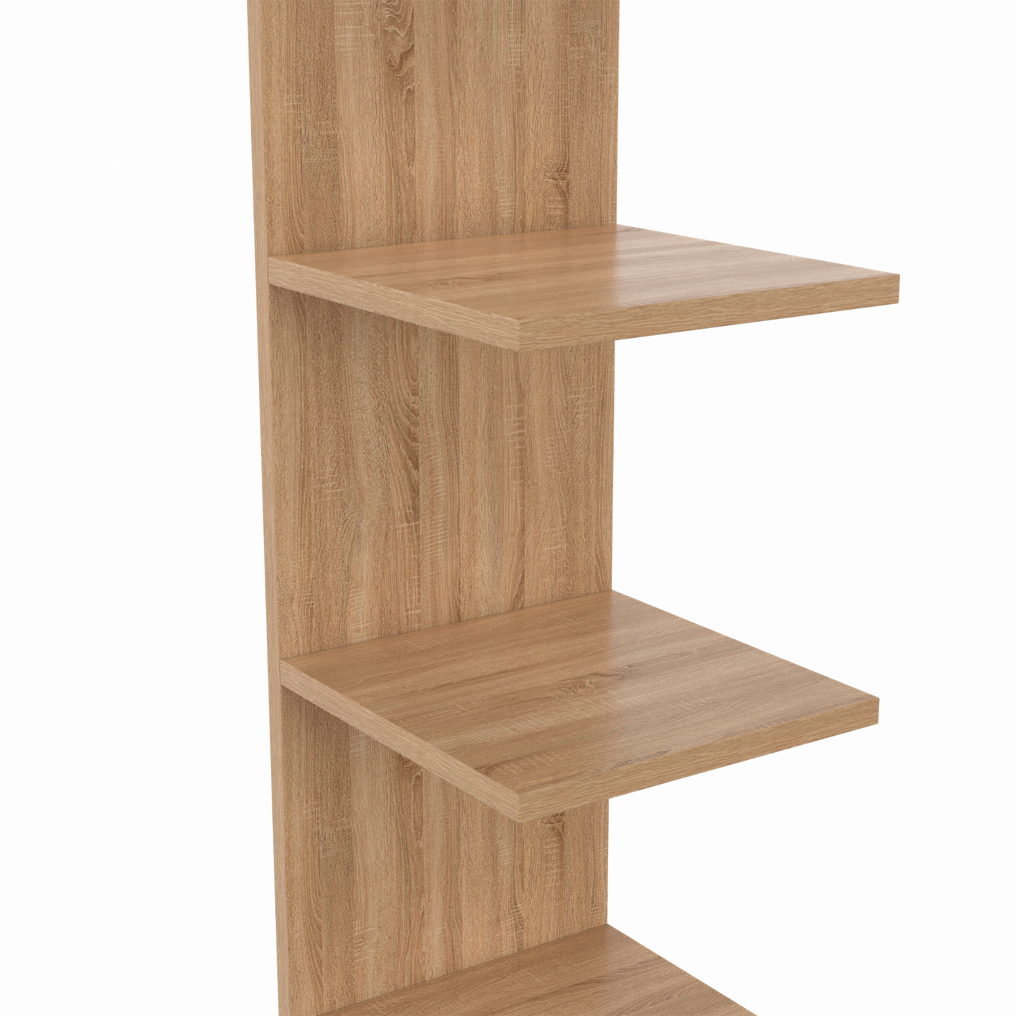 Etagère murale suspendue double position CHIARA 8 étagères façon hêtre 190 cm - Image 6