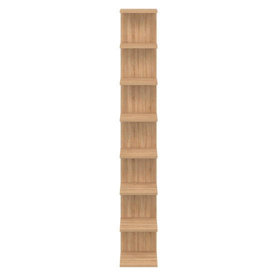 Etagère murale suspendue double position CHIARA 8 étagères façon hêtre 190 cm - Image 4