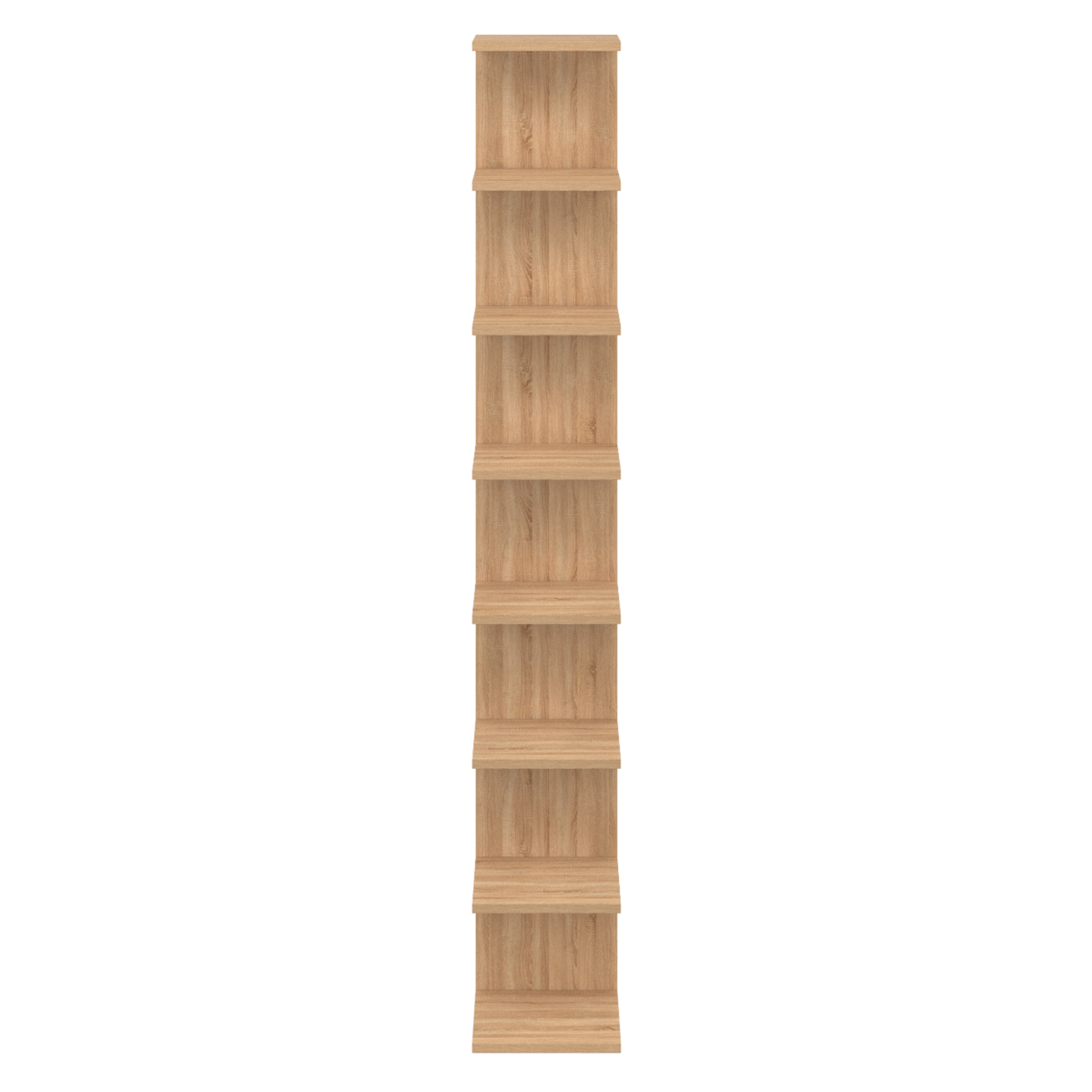 Etagère murale suspendue double position CHIARA 8 étagères façon hêtre 190 cm - Image 4
