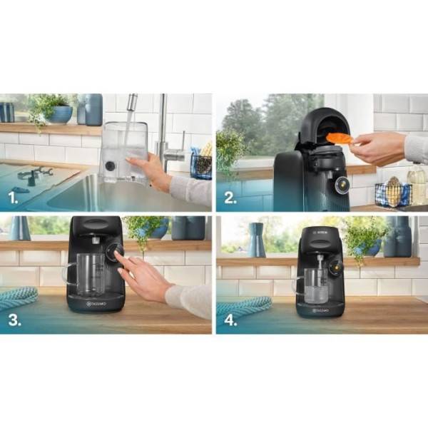 Bosch - Machine a Cafe  multi-boissons - BOSCH - TASSIMO - T16 Finesse noir - 1400 W - Image 6