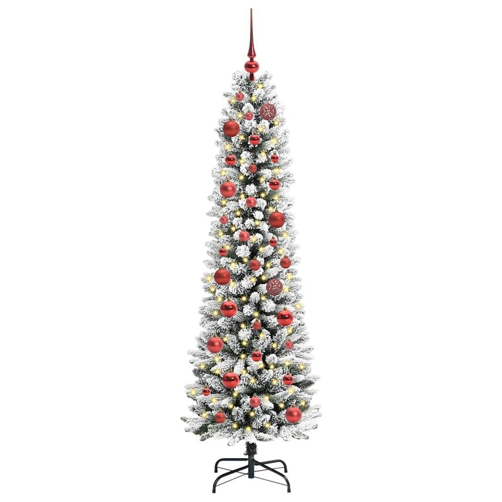 Sapin de Noël | Arbre de Noël artificiel Blanc 150 cm PVC, métal et plastique Maison Chic - Image 3