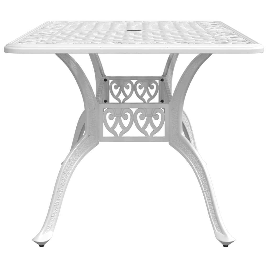 Table de jardin aluminium coulé blanc 150 x 90 x 72 cm - PANGIVO - Image 6