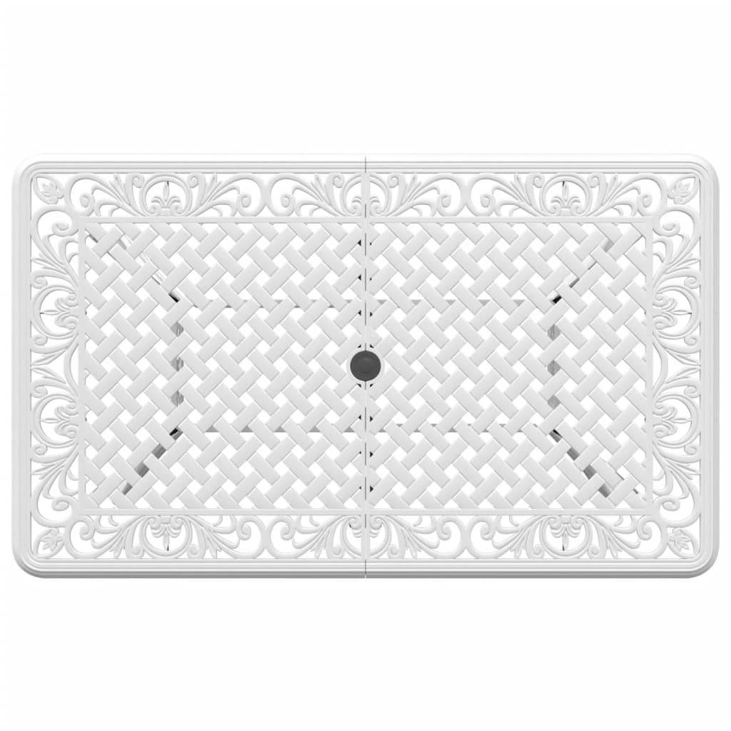Table de jardin aluminium coulé blanc 150 x 90 x 72 cm - PANGIVO - Image 8
