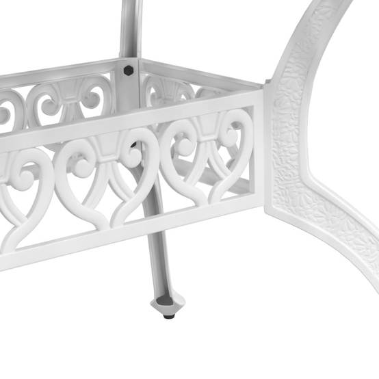 Table de jardin aluminium coulé blanc 150 x 90 x 72 cm - PANGIVO - Image 10