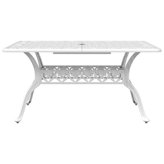 Table de jardin aluminium coulé blanc 150 x 90 x 72 cm - PANGIVO - Image 5