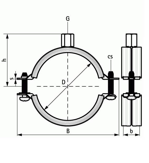 Colliers 2S avec isogaine WALRAVEN M8/10 Ø38-46 mm - Caoutchouc EPDM - 33435046 - Image 2