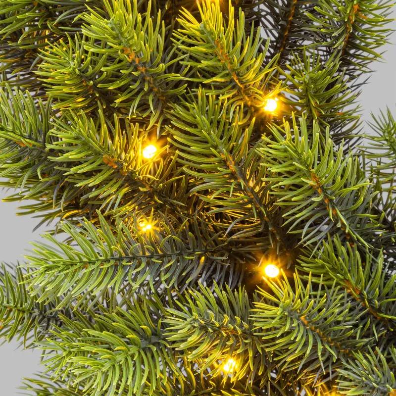 Lotti - Couronne sapin artificiel  de Noël Lumineuse Prelit PE Verte ø60cm 80 LED Blanc Chaud Fixe IP44 à Piles - Lotti - Image 7