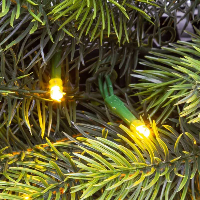 Lotti - Couronne sapin artificiel  de Noël Lumineuse Prelit PE Verte ø60cm 80 LED Blanc Chaud Fixe IP44 à Piles - Lotti - Image 8