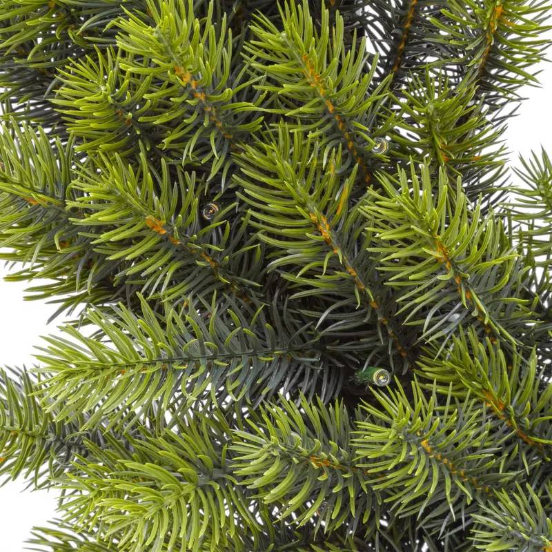 Lotti - Couronne sapin artificiel  de Noël Lumineuse Prelit PE Verte ø60cm 80 LED Blanc Chaud Fixe IP44 à Piles - Lotti - Image 3