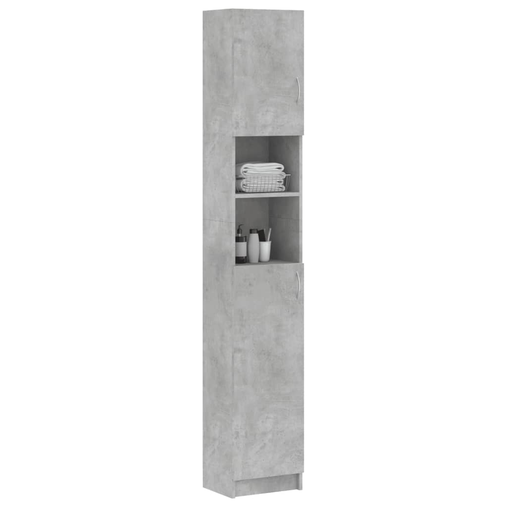 Vidaxl - Armoire de salle de bain Gris béton 32x25,5x190 cm Aggloméré - vidaXL - Imagen 3