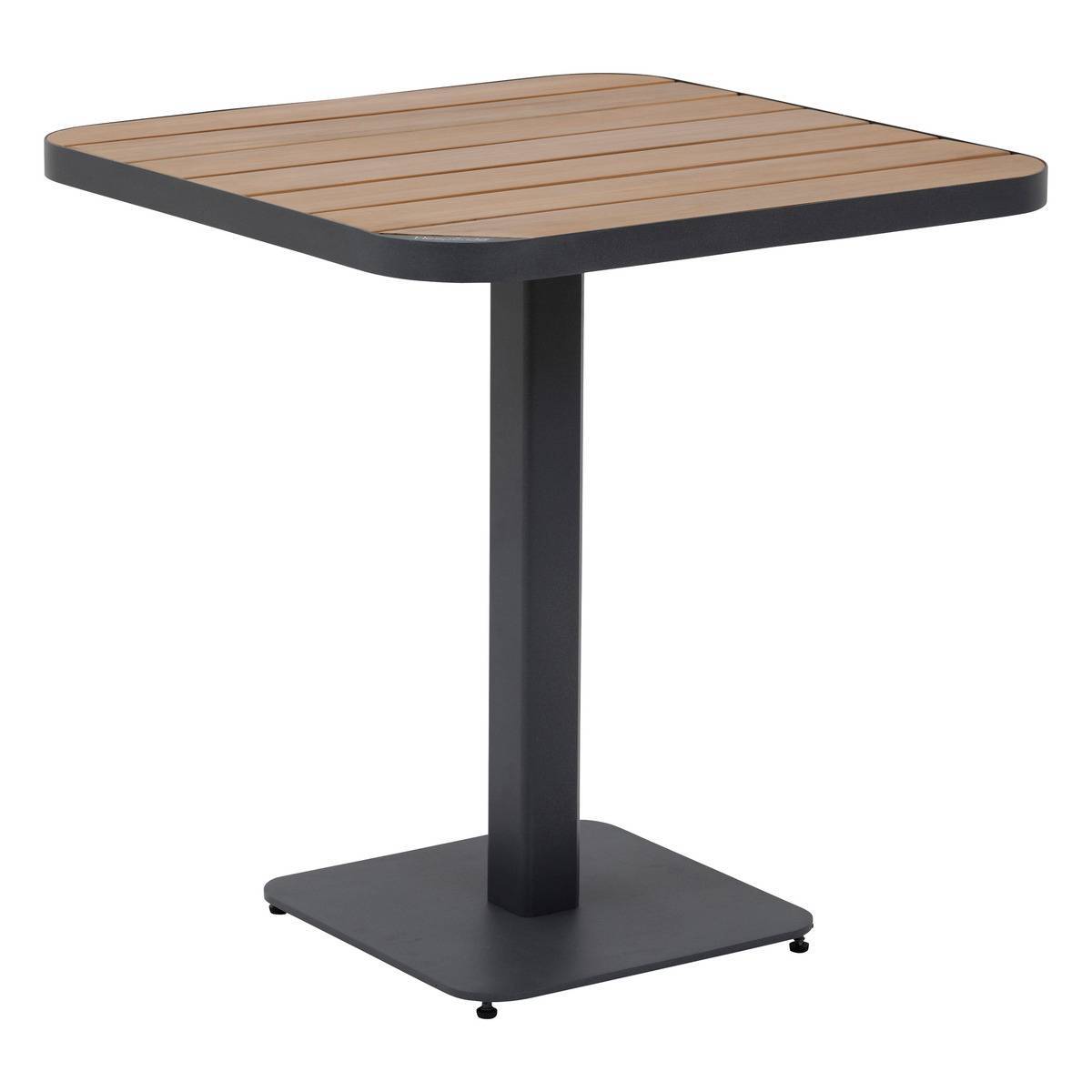 Hesperide - Table de jardin bistro "Tyla" acacia  & graphite en acier traité époxy - Hespéride - Imagen 2