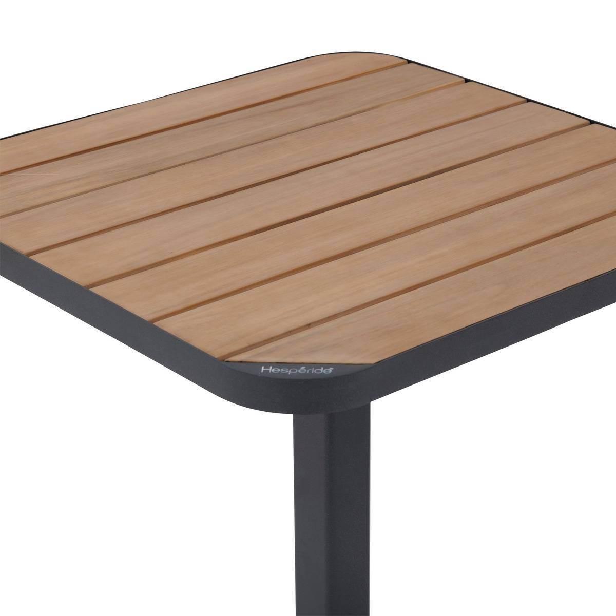Hesperide - Table de jardin bistro "Tyla" acacia  & graphite en acier traité époxy - Hespéride - Imagen 5