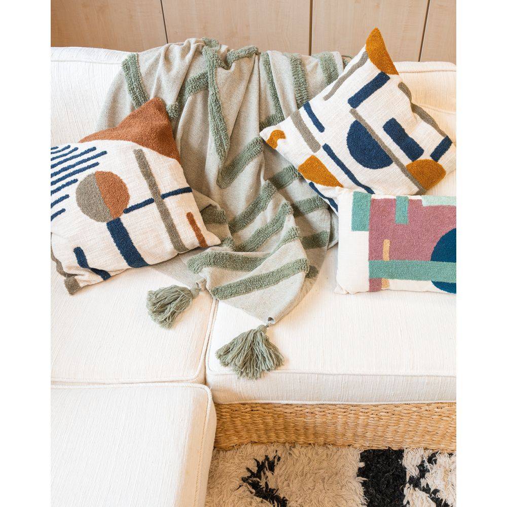 Aubry Gaspard - Plaid en coton tufté vert - Imagen 3