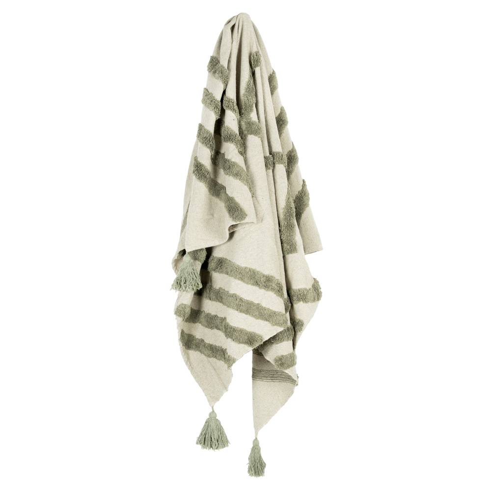 Aubry Gaspard - Plaid en coton tufté vert - Imagen 4