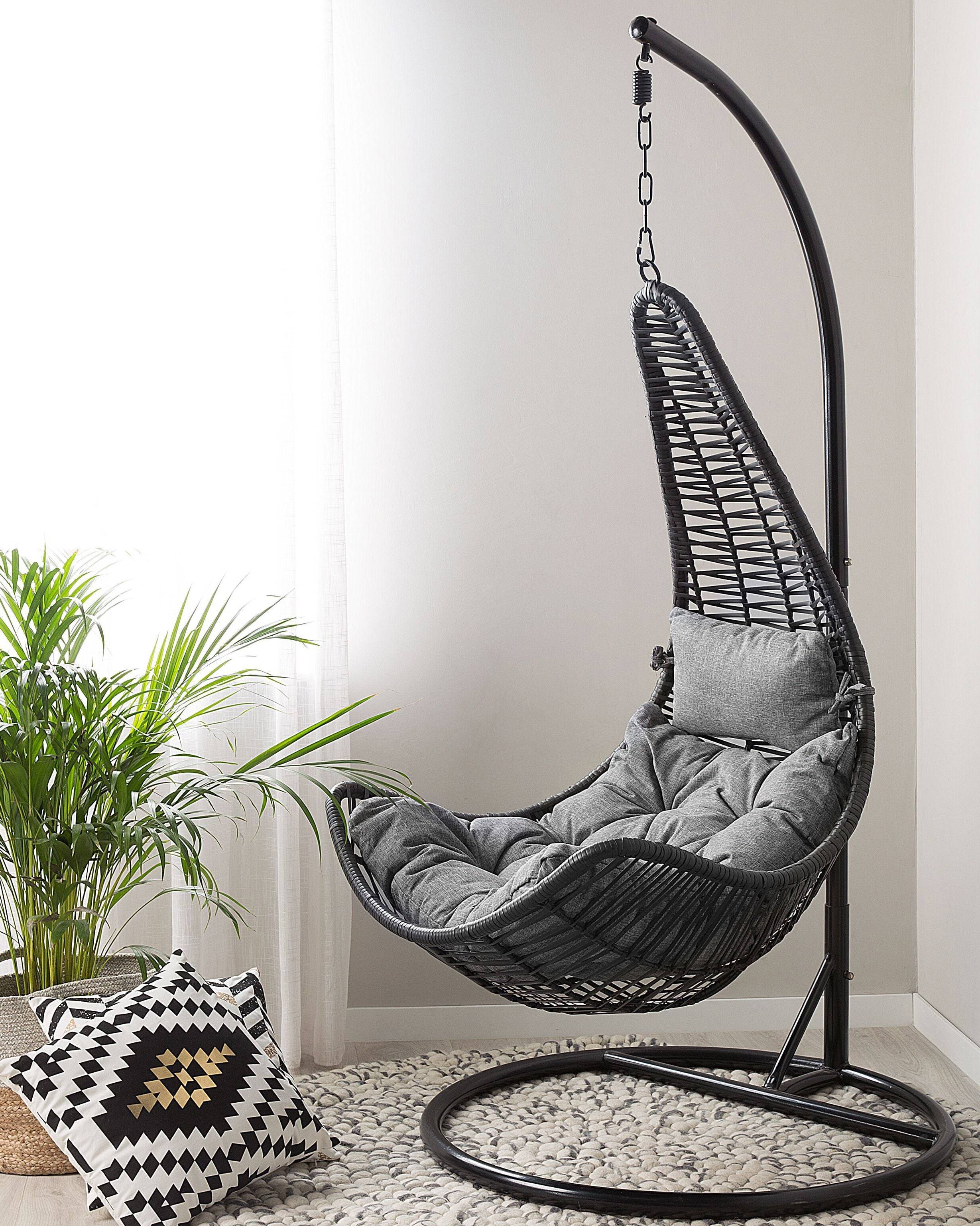 Beliani - Chaise porte-à-faux Polyrotin Noir ATRI II - Beliani - Imagen 1