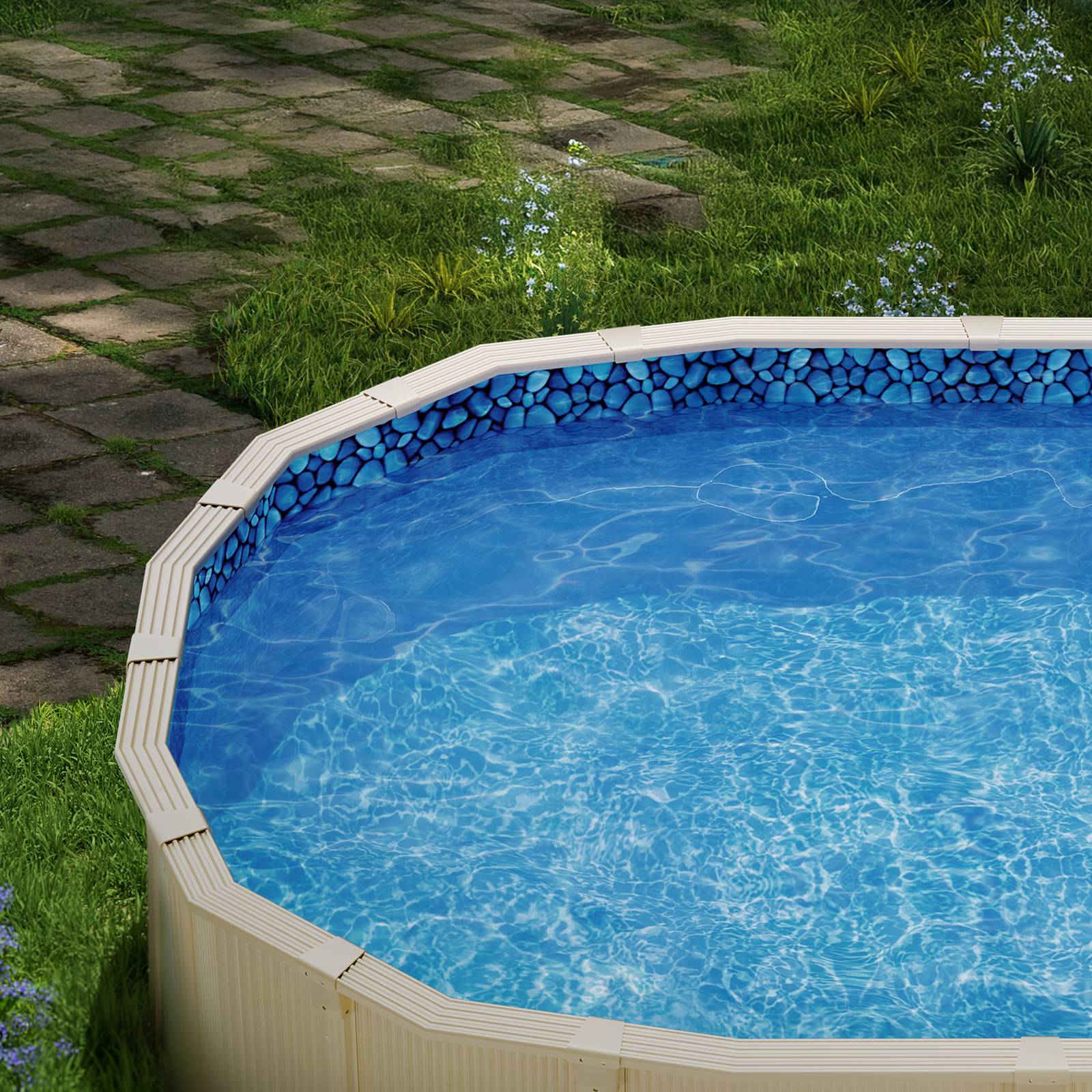 Vevor - VEVOR Revêtement de Piscine Ovale Doublure Style Chevauchement 732x366x147 cm - Image 8
