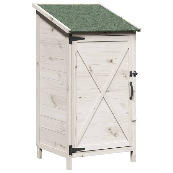 PANGIVO - Abri de jardin bois de sapin blanc 59.5 x 56 x 113.5 cm - PANGIVO - Image 2