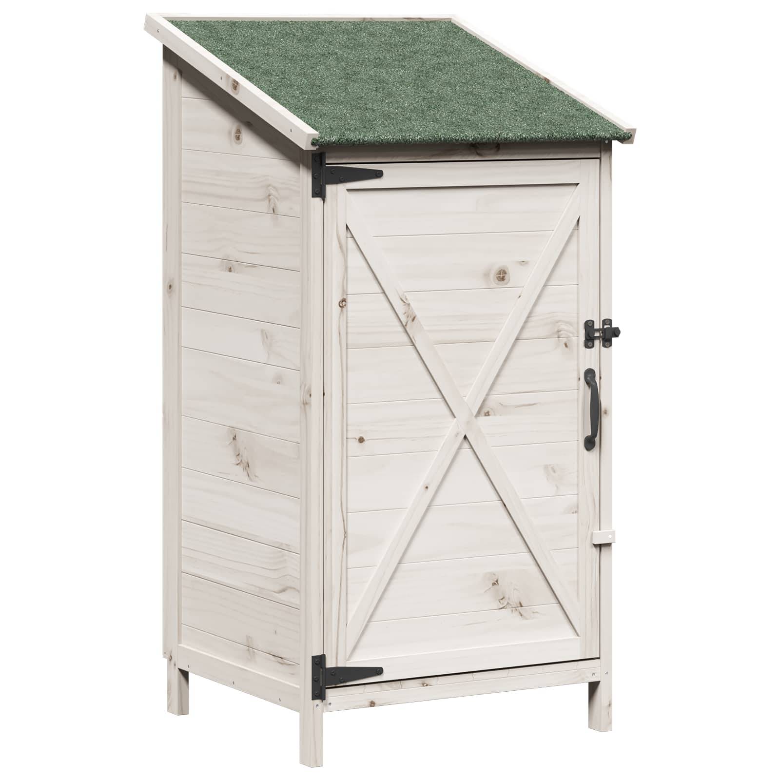 PANGIVO - Abri de jardin bois de sapin blanc 59.5 x 56 x 113.5 cm - PANGIVO - Image 2