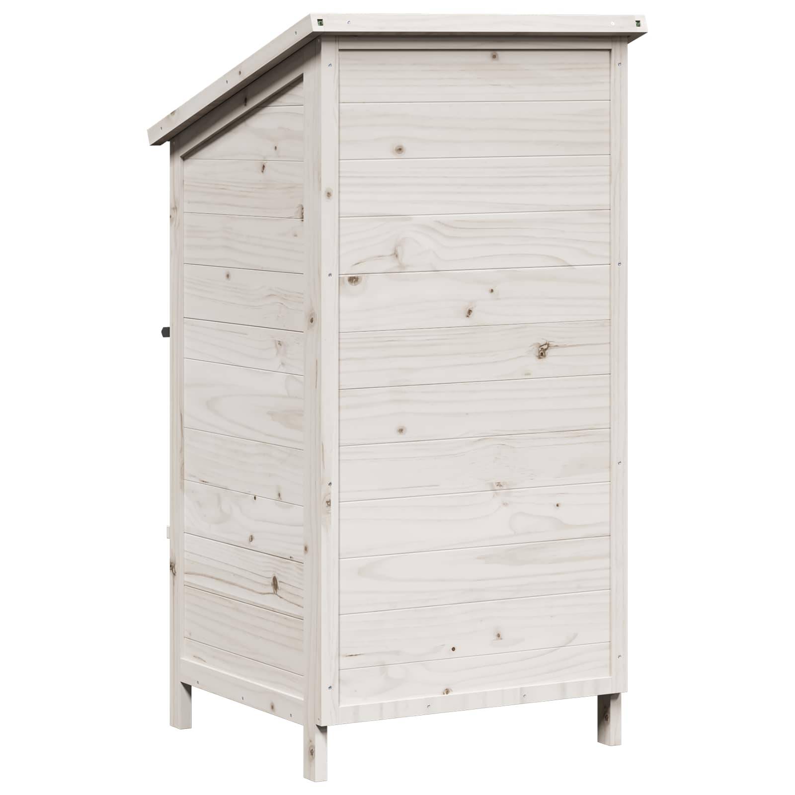 PANGIVO - Abri de jardin bois de sapin blanc 59.5 x 56 x 113.5 cm - PANGIVO - Image 7