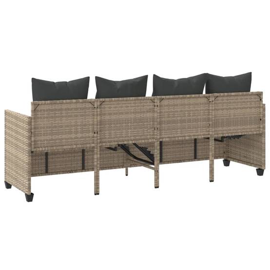 Chaise de Jardin Relaxante Résine Tressée Gris Clair Ajustable – ComfortXL Outdoor Living - Image 7