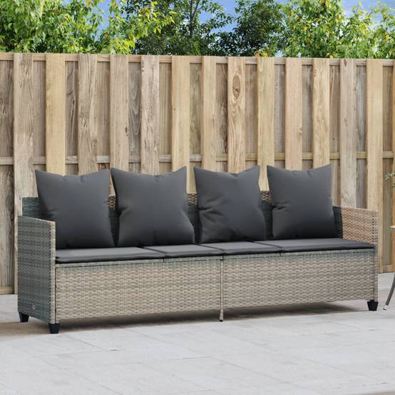 Chaise de Jardin Relaxante Résine Tressée Gris Clair Ajustable – ComfortXL Outdoor Living - Image 1